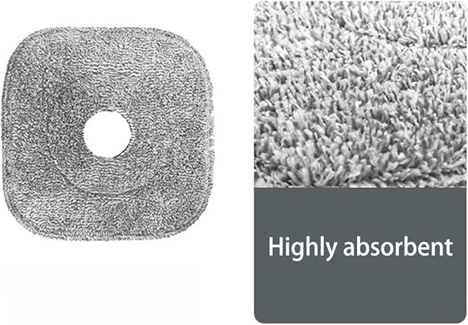 6 Pack 9 Inch Square Microfiber Mop Pad Refill Compatible with True & Tidy SPIN-800 TrueClean Mop M16 Spin Mop and Most Square Spin Mop & Bucket
