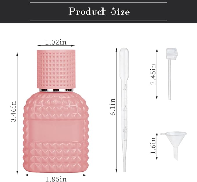 4 Pack Refillable Spray Perfume Bottles, 30ML Colorful Thick Glass Empty Perfume Bottles, Perfume Atomizer Travel Cologne Sprayer Bottles