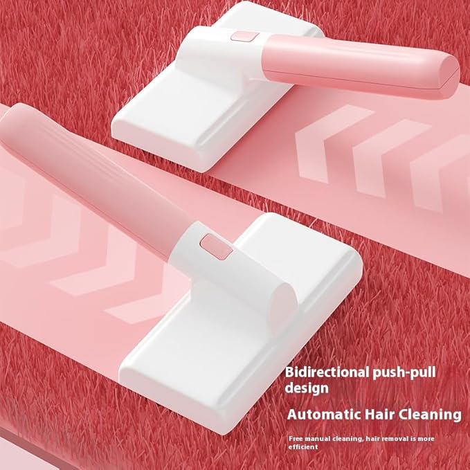 6.5" Wide Pet Hair Remover Brush - Effortlessly Lift Embedded Fur from Sofa, Car, Carpet! Reusable & Washable Cat/Dog Hair Cleaner, Detachable for Deep Clean, Eco-Friendly - Gentle on Fabric (Pink)