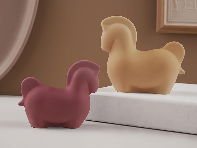 2 Pack Large and Small Horse Resin Mold - Resin Casting Silicone Molds for Home Decor & Candle Making Wave Spiral Mold