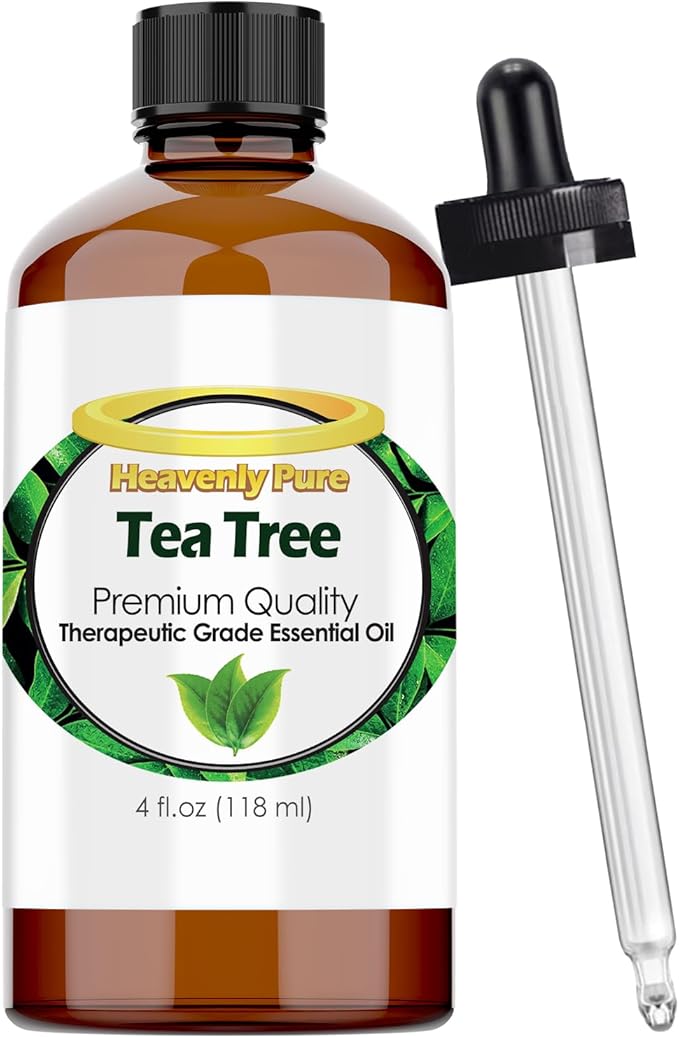 Tea Tree Essential Oil 4 oz Bottle for Candle Making, Aromatherapy, Body, Face, Skin and Hair Care - 118 ml - Tea Tree Oil