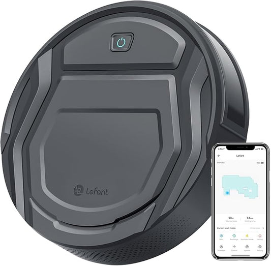 Lefant Robot Vacuums, 2200Pa Suction, 120 Min Runtime, WiFi/App/Alexa Control, Anti-Collision/Drop Sensor, Self-Charging Robotic Vacuum Cleaner, Slim, Q