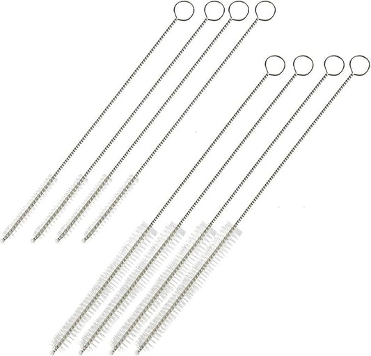Juvale Stainless Steel Straw Cleaner Brush Set - Extra Thin Straw Cleaner, 2 mm Nylon Bristles - Bottle Brush Cleaner, Extended Reach - Water Bottle Cleaning & Smoothie Tube Tool - Pack of 8, 2 Sizes