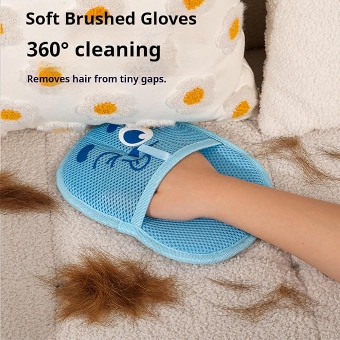 Sibkuy 2025 Thickened Electrostatic Pet Hair Removal Gloves for Dogs & Cats，Reusable & Washable Cat Hair Removal Glove, Pet Hair Remover Tool for Furniture Clothing, Couch, Carpet, Car Seat, Bed