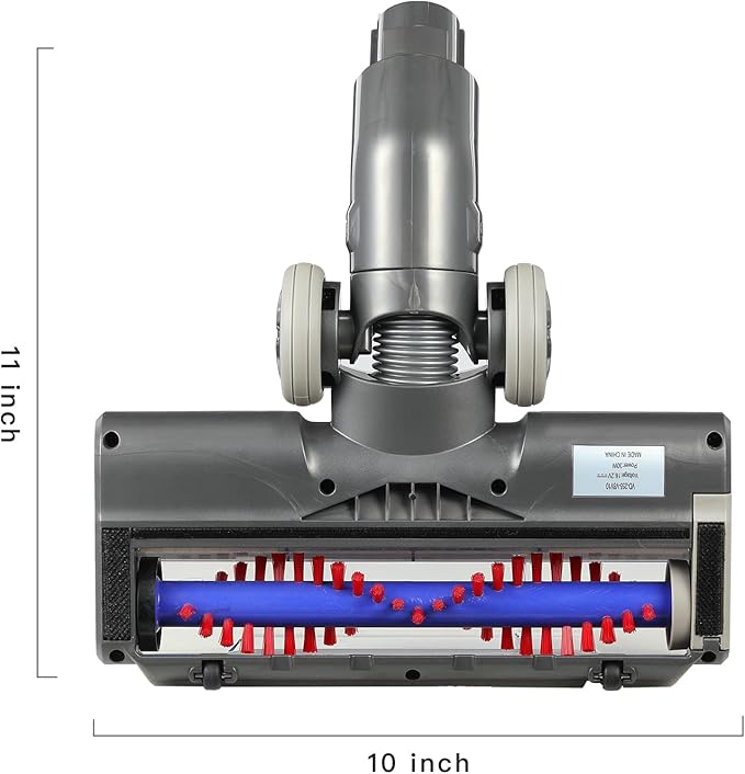 Upgraded Hardwood Floor Vacuum Attachments with Headlights for dyson V7V8,Replacement Parts Motorhead for Dyson ,Soft Roller &PP Bristle Motorized Brush Accessories for Marble,Carpet,Rug Cleaning.