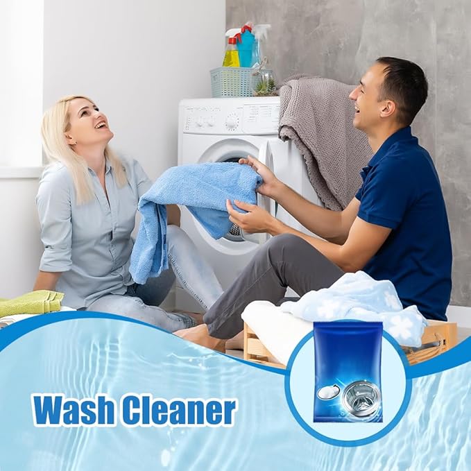 Washing Machine Cleaner, 2026 New Powerful Stain Remover for Washing Machine Tanks - Deep Clean Solution for HE Top Load and Front Load Washers, Descaler for Drum, Tub & All Internal Parts (6Pack)