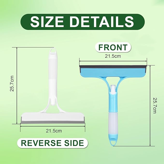 FZHZVVZPY 3 in 1 Window Cleaning Scraper, Window Squeegee with Sprayer, Window Cleaning Scraper for Windows, Walls, Car Windshields, Bathrooms, Kitchens, All-Purpose Window Cleaner Tool (Yellow)