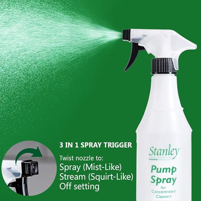 STANLEY HOME PRODUCTS Pump Spray Bottle – Convenient Easy-to-Hold Bottle with Sprayer to Dilute Concentrated Cleaners (1 Spray Bottle)