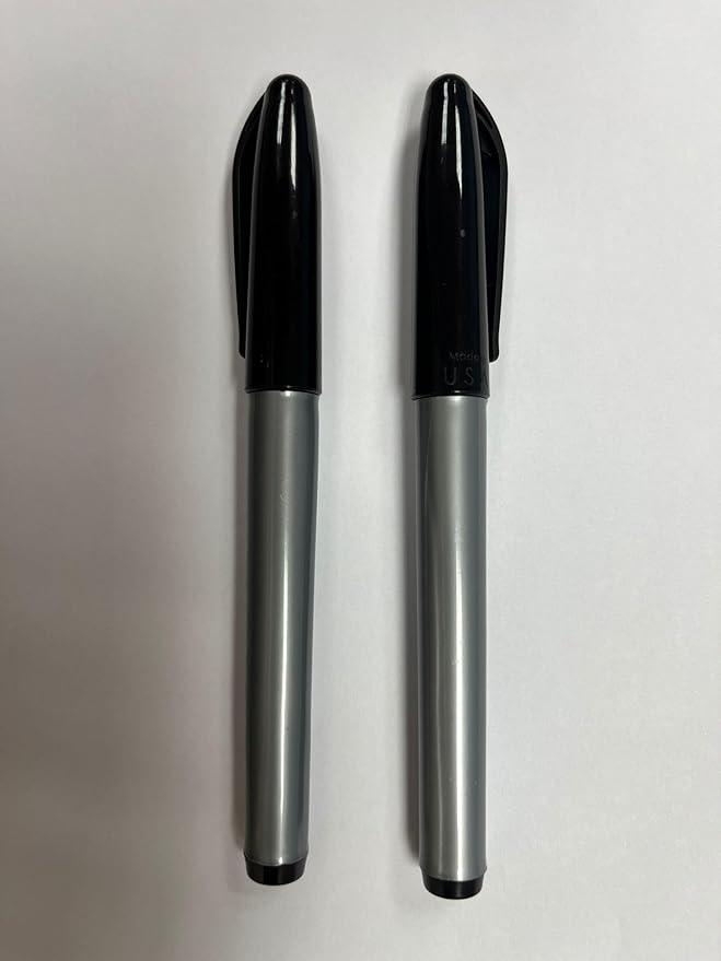 Cadie Freezer Black Permanent Markers - Fast Drying, Waterproof Labels, Chisel & Fine Point Tips, Food & Fridge Pen Set Of 2