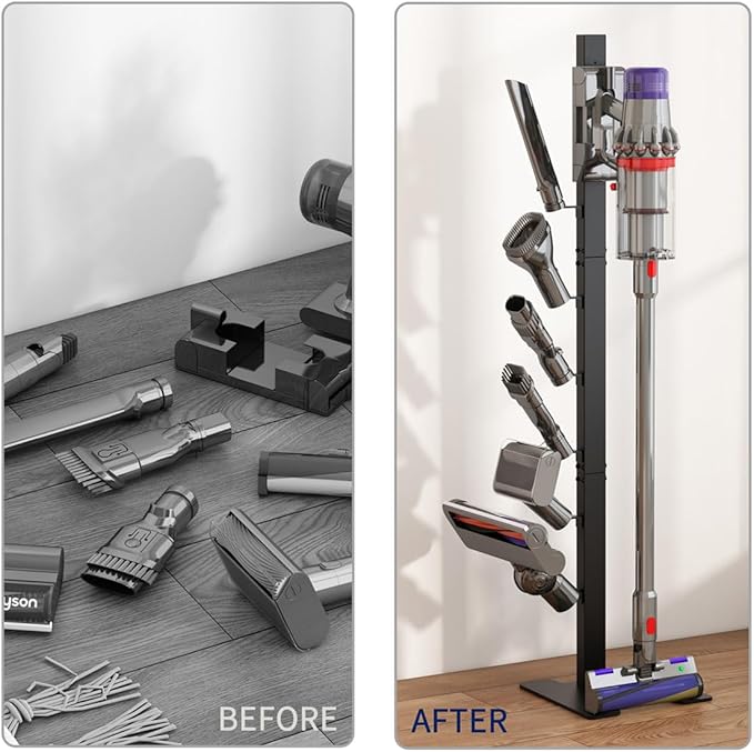 Foho Vacuum Stand Compatible for Dyson, Storage Stand Docking Station Holder Compatible With Dyson V15 V11 V10 V8 V7 V6 Cordless Vacuum Cleaners & Accessories