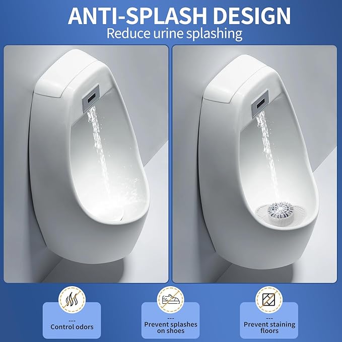 Urinal Screen Deodorizer (12 Pack),Urinal Cakes with Block Long-Lasting Ocean Breeze Scent,Anti-Splash Urinal Screens for Men Bathroom Airport Office Mall Hotel