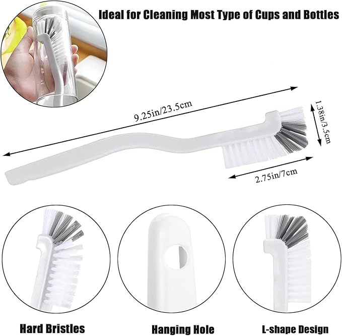 TuTuYa 11PCS Crevice Cleaning Brush Set, Deep Cleaning Groove Gap Cleaning Tool Ideal for Kitchen, Bathroom, Tiles, Corner, Grout, Sink, Faucet, Cup, Teapot, Bottle, Blender