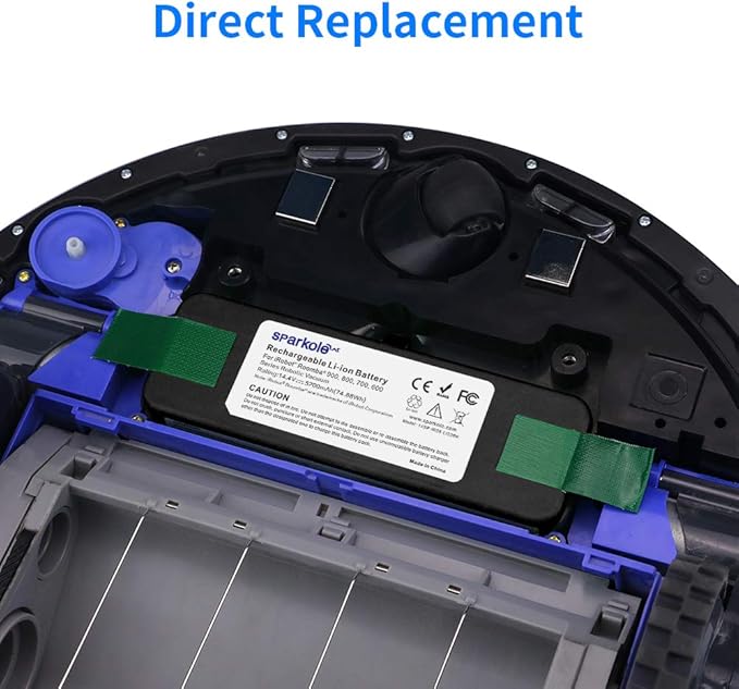 SPARKOLE 5200mAh Lithium Ion Replacement Battery for iRobot Roomba 960 980 981 970 965 801 805 850 860 877 890 891 895 690 680 675 640 614 615, Roomba 900, 800, 700, 600 Series (2025 Upgraded)