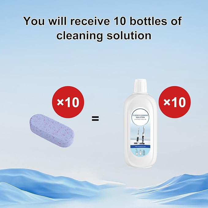 Nukisa 10 Bottles Compatible with Tineco Cleaning Solution Pet 500ml Per Bottle Lavender Scents Floor Cleaner Compatible with All Robot Vacuums with Mopping and Cordless Wet/Dry Vacuum (Lavender)