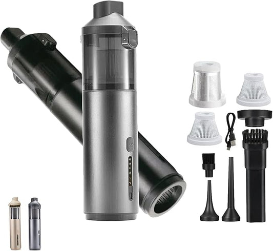 Babluble Portable Cordless Car Vacuum Cleaner Suction Power 19000Pa with Brushless Motor, Handheld Mini Vacuum Cleaner with Multiple Attachments, 3 Suction Modes,Rechargeable (Black)