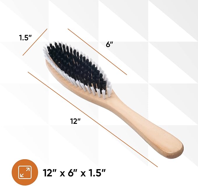 Clothes Brush Garment Brush Sturdy Bristles, Garment Lint Remover, Wool Suits, Lint Brush, Pet Hair Removel, Suede, Dust, Hat Brush Durable Wood Handle. by Superio