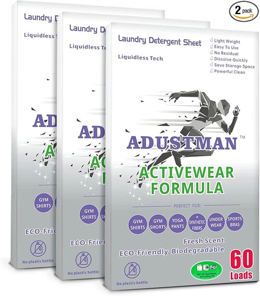 Active Wear Laundry Detergent Sheets Fresh Breeze 180 load 3 Pack Liquid-less Tech Earth-friendly