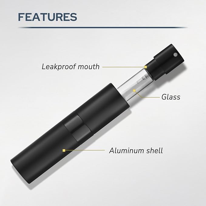 Perfume Atomizer Travel Bottle Refillable: Cologne Sprayer Portable for Men - Mini Spray Empty for Refill - 8ml Small Size Green