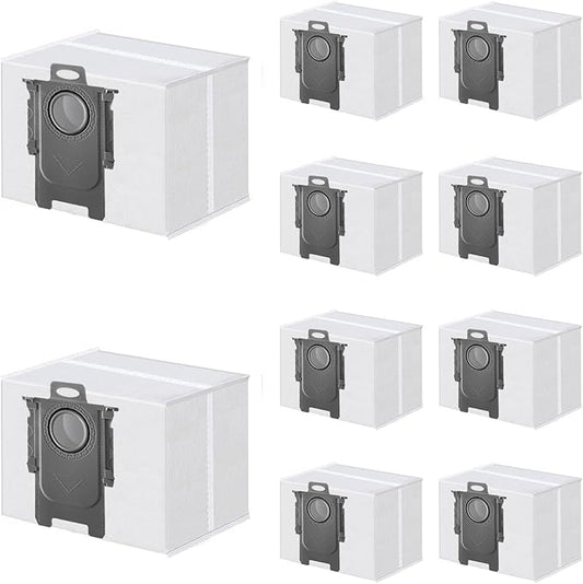 ApexOne 10 Packs Vacuum Dust Bags for Roborock S8 Pro Ultra/ S8+/ S7 Max Ultra/ S7 MaxV Ultra/ Q5+/ Q7+/ Q7 Max+/ Q5 Pro+/ Q8 Max+ Clean Base Automatic Dirt Disposal Cleaners, 3L Large Capacity
