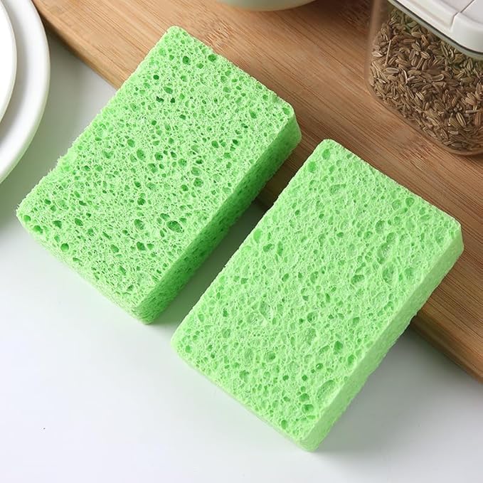 24 - Pack Non-Scratch Scrub Sponges - Sponges for Dishes and Washing Dishes, Cleaning Sponges for Kitchen Home and More（Green）