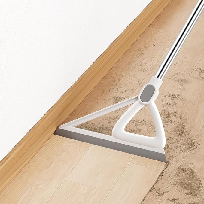 Household Broom with Dustpan Combo Set, Air Broom with Extra-Long Adjustable Aluminum Handle, Cleaning Supplies for Housekeeping (M1)