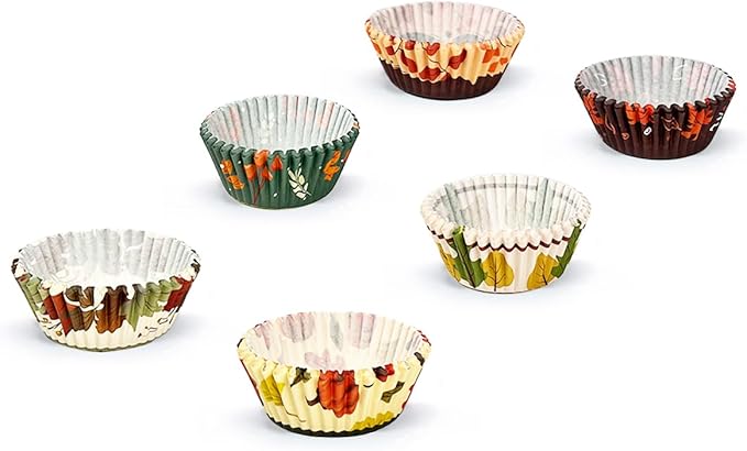 Qiqee Thanksgiving Day Standard Cupcake Liners 300-Count Food Grade Gradient Design Papers Baking Cups Wrappers (Standard Size)
