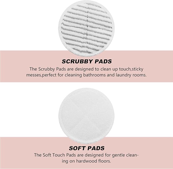 BeiLan Spin Wave Mop Pads Fit for Bissell Spin Wave 20399 23157 23159 2039A 2124A 20393 2039T 2039W 20391 20395 2307 2315A Soft Scrubby Pads for Hardwood Floor Cleaning Replacement Pads(12Pack)
