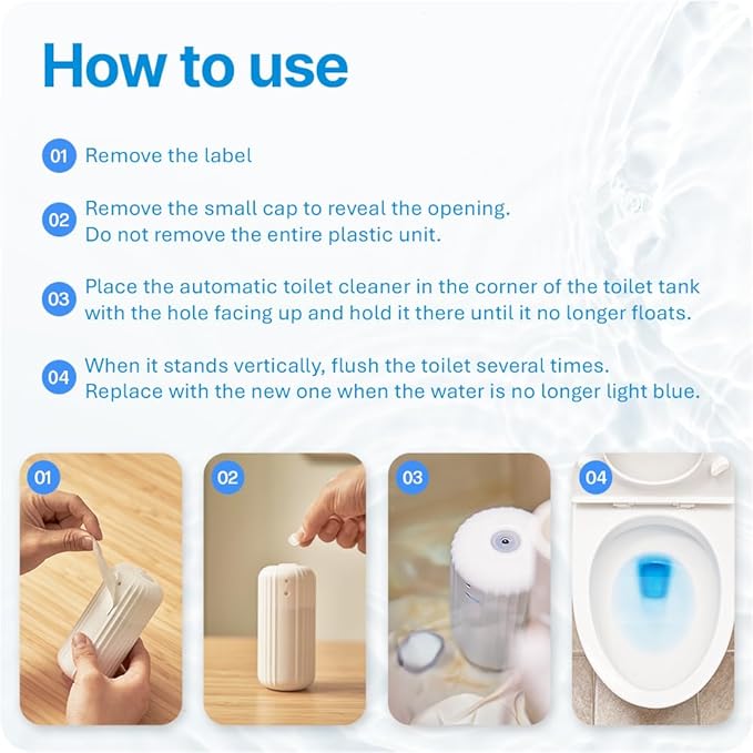 Fresh & Fresh Automatic Toilet Bowl Cleaners - 6 Bottles(UPTO 2500 FLUSHES/Bottle), Commercial and Residential Toilet Cleaner 3-4 MONTH Lasting Toilet Bowl Cleaner Bottle