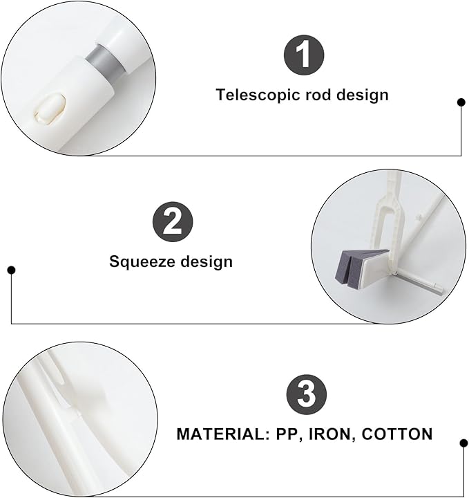 Luxshiny Self Wringing Small Sponge Mop for Floor and Bathroom Cleaning Mini Portable Floor Cleaning Tool with Strong Water Absorption Mop for Small Spaces