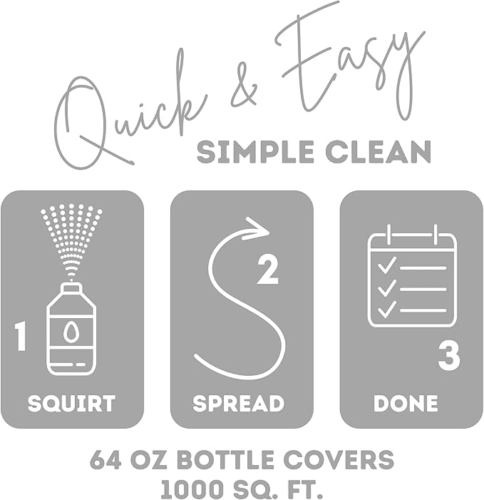 Quick Shine Hardwood Floor Luster-Polish 64oz-2pk Plant-Derived w/Carnauba Safer Choice, No PFAS, pH Neutral Ready to Use Formula w/Anti-Slip Technology Simply Squirt & Spread Made in USA