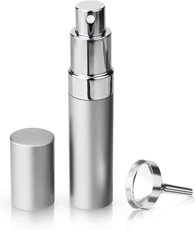 True Martini Atomizer Bar Mister, 15ml Capacity Vermouth Sprayer for the Perfect Dry Martini, Cocktail Mist Sprayer for Whiskey, Absinthe, Bitters & Aromatics, Refillable Glass Canister with Funnel