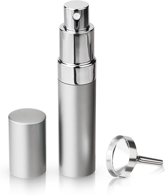 True Martini Atomizer Bar Mister, 15ml Capacity Vermouth Sprayer for the Perfect Dry Martini, Cocktail Mist Sprayer for Whiskey, Absinthe, Bitters & Aromatics, Refillable Glass Canister with Funnel
