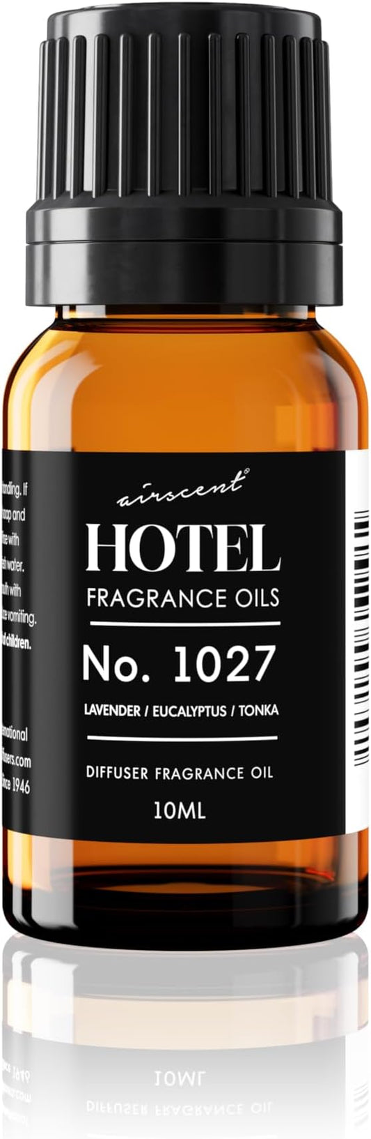 AirScent Hotel Diffuser Oil No. 1027 Inspired by The Zen Hotel Scent - Premium Fragrance Oil for Ultrasonic and Waterless Diffusers and Crafting - 10 mL, 0.34 fl oz Glass Bottle with Dropper