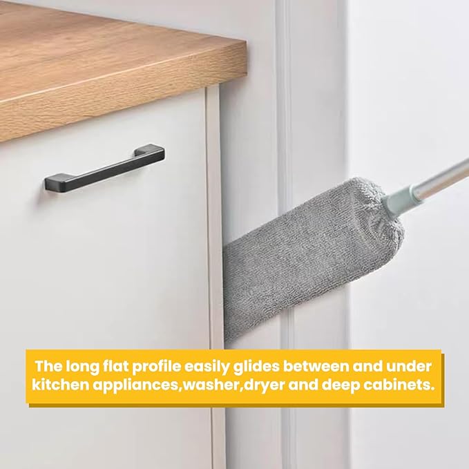 Retractable Gap Dust Cleaning Artifact |Extendable Duster Cleaning Tool for Hard-to-Reach Areas |Reusable Washable Dusting Wand for Home,Ceiling,Blinds,Under Furniture (2)