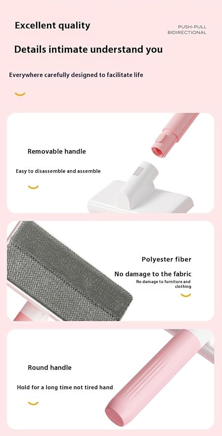 6.5" Wide Pet Hair Remover Brush - Effortlessly Lift Embedded Fur from Sofa, Car, Carpet! Reusable & Washable Cat/Dog Hair Cleaner, Detachable for Deep Clean, Eco-Friendly - Gentle on Fabric (Blue)