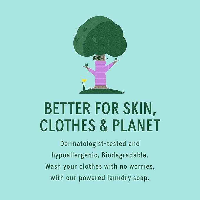 Ingredients Matter Powder Laundry Soap - Lavender Scent, Hypoallergenic Detergent, Natural & Eco-Friendly, Plastic Free, Made in USA, Natural Essential Oils & Dermatologist Tested - 30 oz, 60 Loads