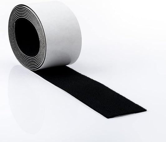 FOSHIO Micro Fiber Felt for Squeegee Edge Wrapping 2 Meters Length - Black Felt to Cover The Edges of Hard Card Squeegees