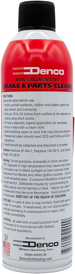 Denco #1930 Brake & Parts Cleaner - 13 OZ Net Wt - 15.3 FL OZ - 12 to 88 Pack (12)