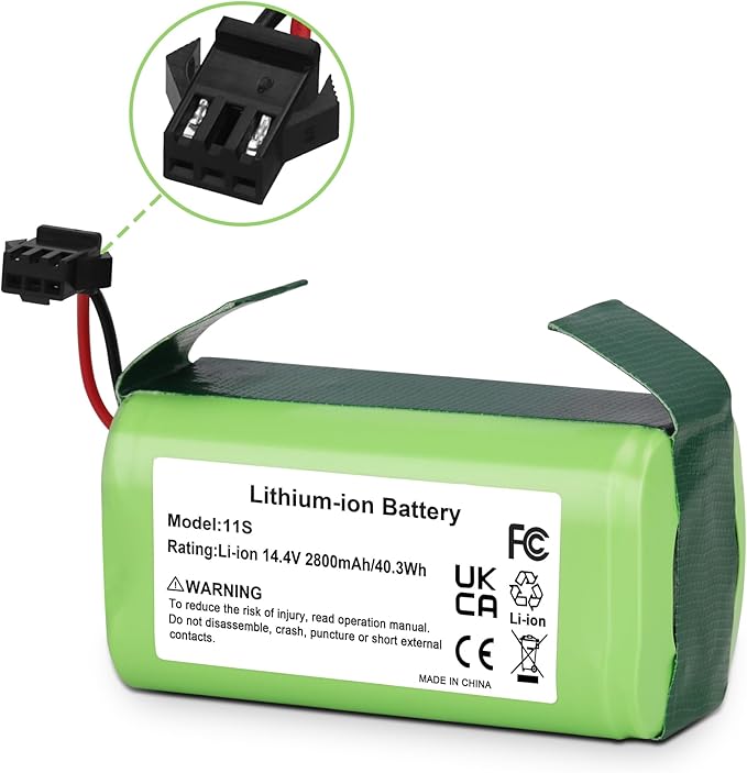 JYJZPB 14.4V 2800mAh Replacement Battery for Eufy RoboVac 11 11S 30 15C 25C 35C G10 G30 G30 Edge, G30 Hybrid, G30 Verge, G32Pro and Ecovacs Deebot N79, N79S, DN622, 500