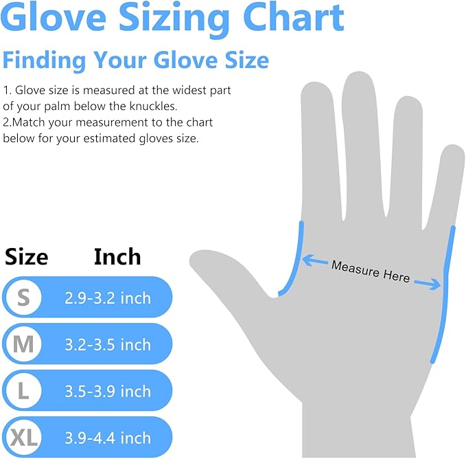 squish Disposable Gloves, Blue 4 mil Vinyl Synmax Blend Exam Gloves Non Sterile, Powder Free, Latex Free - Cleaning Supplies, Kitchen and Food Safe(Pack of 100) (Blue Medium)