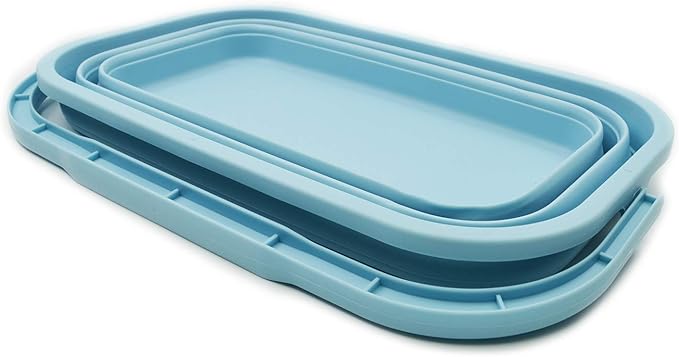 SAMMART 11.6L (3.06 Gallon) Collapsible Rectangular Handy Basket/Bucket (Sea Angel, 1)
