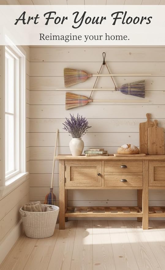 The Homestead Farmhouse Broom - Handmade in The Arkansas Delta This All Natural Broomcorn Broom is Well Suited for Your Farmhouse, Lobby or barn. Can be Used Both Indoors and Outside.