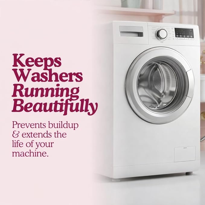 Washing Machine Cleaning Tablets – Non-Toxic, Eco-Friendly, Biodegradable Washer Cleaner Tablets for HE, Front Load & Top Load Machines – Odor Remover and Descaler Tabs(12-Month Supply)