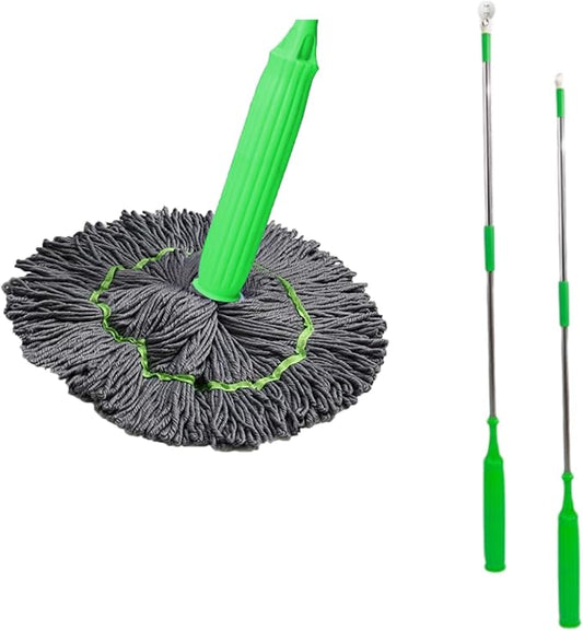 2 in 1 Dehydrated Mop, Self-Wringing Twist Mops for Floor Cleaning, Self Wringing Mop for Floor Cleaning Commercial Household Clean Hardwood, Tile. (2)