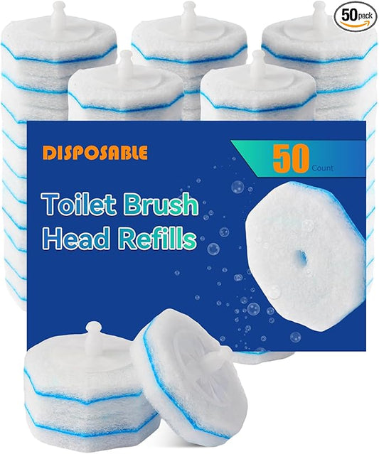 EcoSweep 50count Wand Refills, Disposable Toilet Brush Heads for Cloro x Toilet Wand
