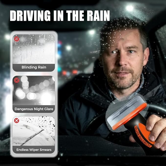 2026 Handheld Glass Oil-Film Remover, New Upgrade Emulsion Cleaner Glass Cleaning Board for Cars, Multifunctional Oil Film Remover for Windshield, Car Glass Brush for Car Maintenance (1, 100g)