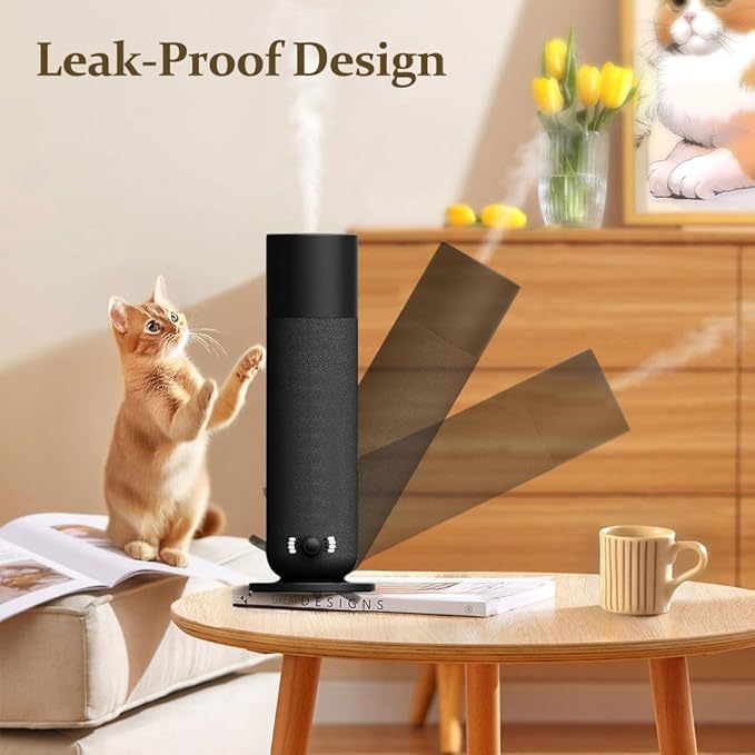 Smart Scent Air Machine for Home - Cold Technology Waterless Essential Oil Diffuser with Roy Tranquility Oil Set, Covers Up to 2000 Sq.Ft, Quiet Aromatherapy Machine for Hotel, Spa (Black)