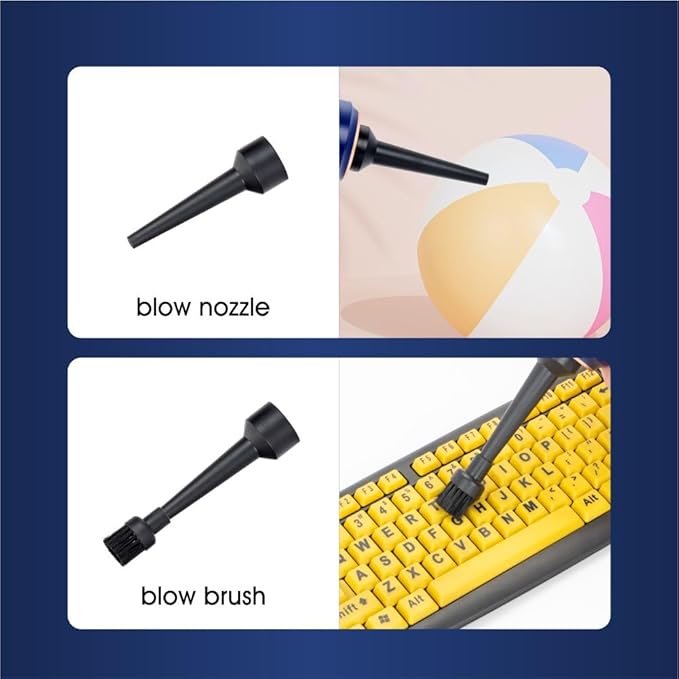 DIAMOND CHEF Cordless Handheld Car Vacuum and Inflator, 6500Pa Wet Dry Mini Vacuum with Blow Function, LED Light, Multi Nozzles, Rechargeable Portable Cleaner for Car, Home, Office, Pets