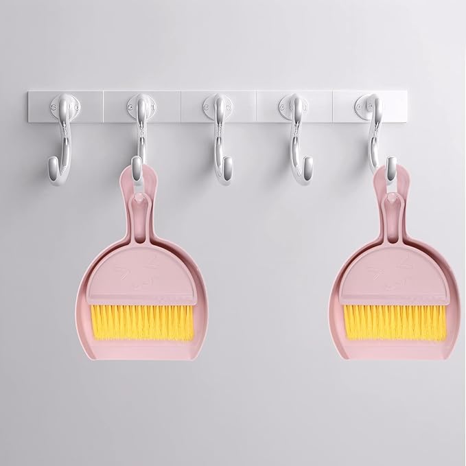 Ouligay Small Dustpan and Brush Set Mini Handheld Broom and Dustpan Set Portable for Home, Sofas, Kitchen countertops, Storage Shelves, Office desks, bathrooms, and pet Areas