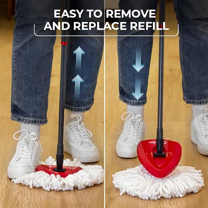 O-Cedar EasyWring Spin Mop Microfiber Refill (Pack of 4)